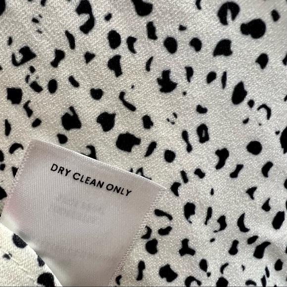 Misha Lourdetta Long Puff Sleeve Mini Dress Spot Print Snow Leopard White 4 - Picture 12 of 13